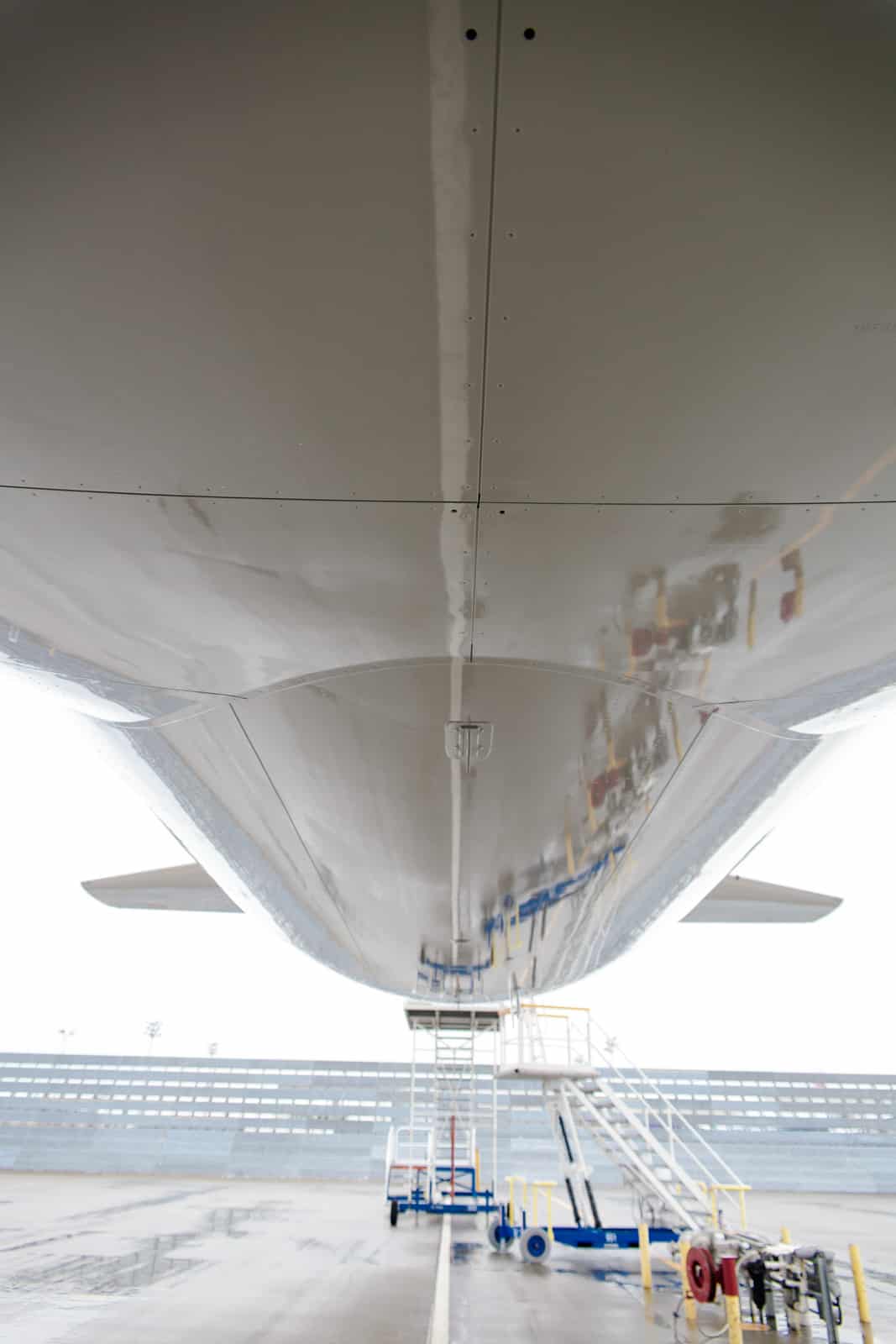 Unterseite einer Boeing